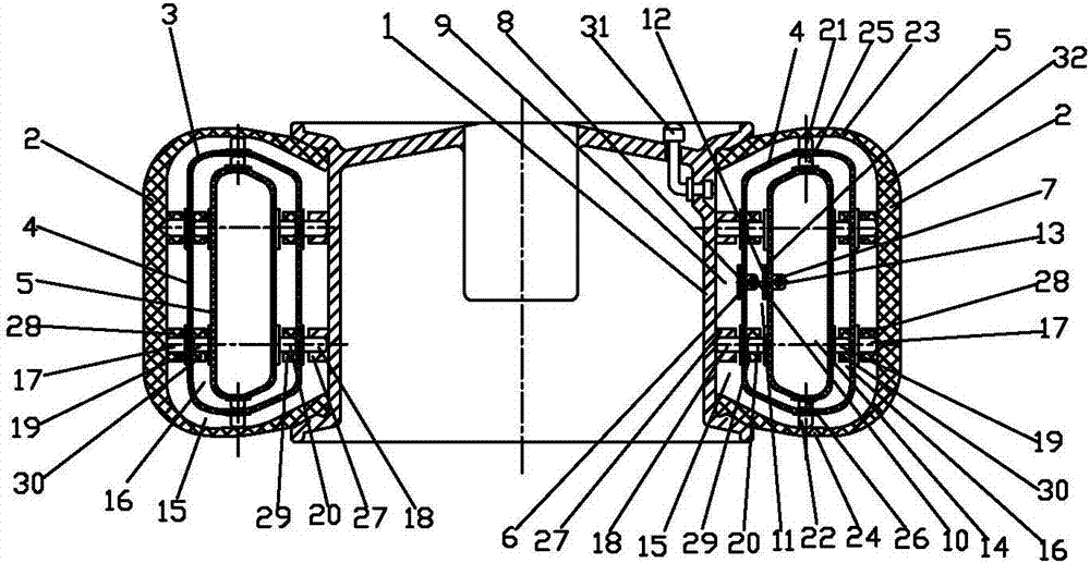 One-way valve for run-flat tires