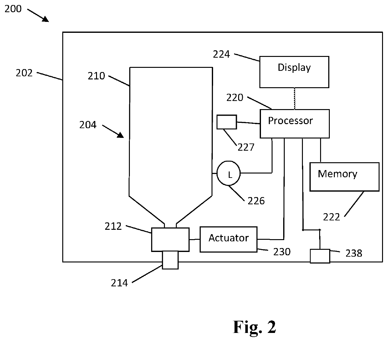 Method and apparatus for calibrating remaining doses in a refillable dispenser