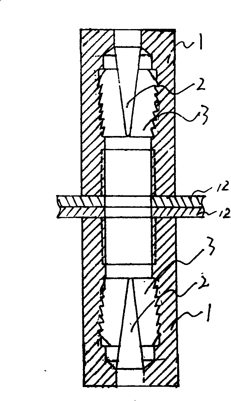 Double-end expansion meshing body pile-connecting end plate and prefab