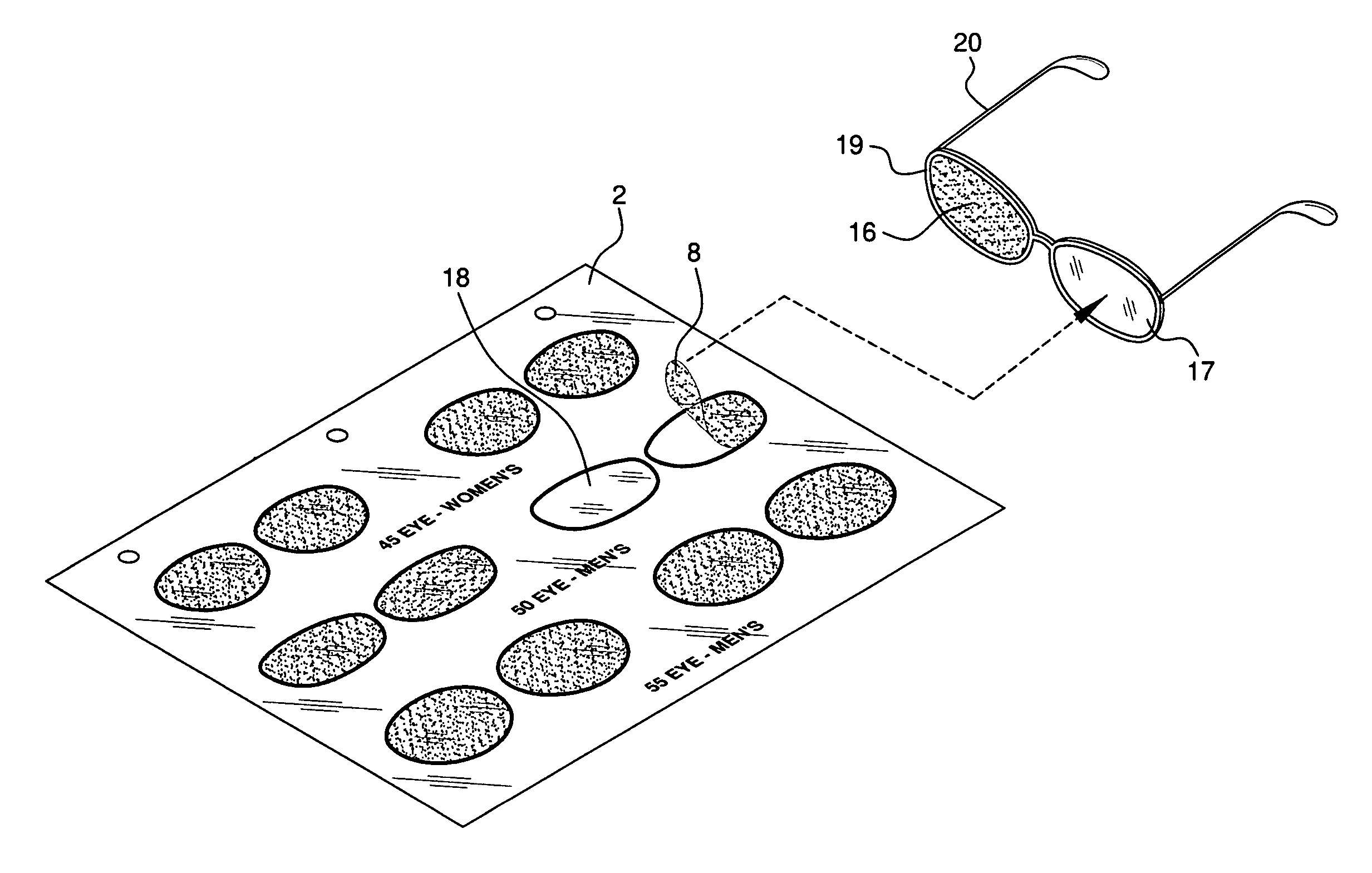 Eyeglass display and demonstration system