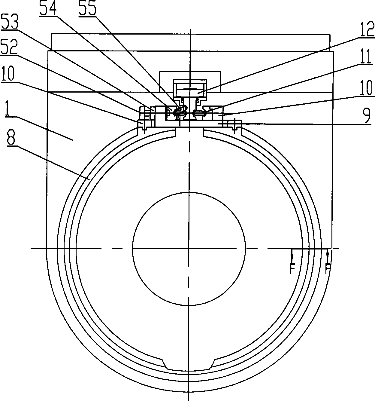AC permanent magnet disc type torque motor drived large-torque double-pendulum milling head