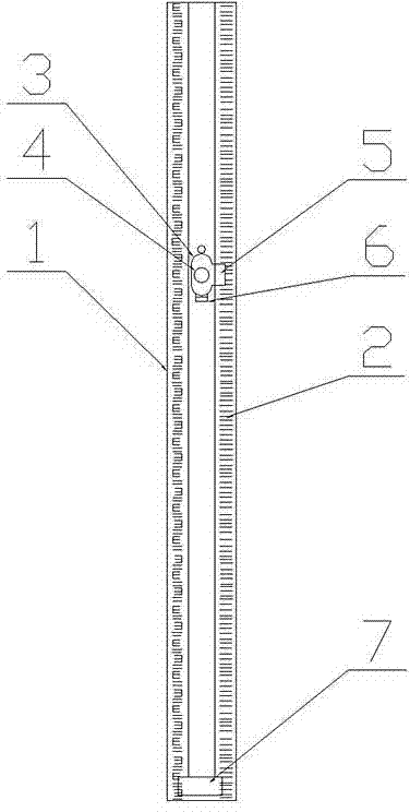 Ruler and instrument integrated combined leveling instrument for dual type observation