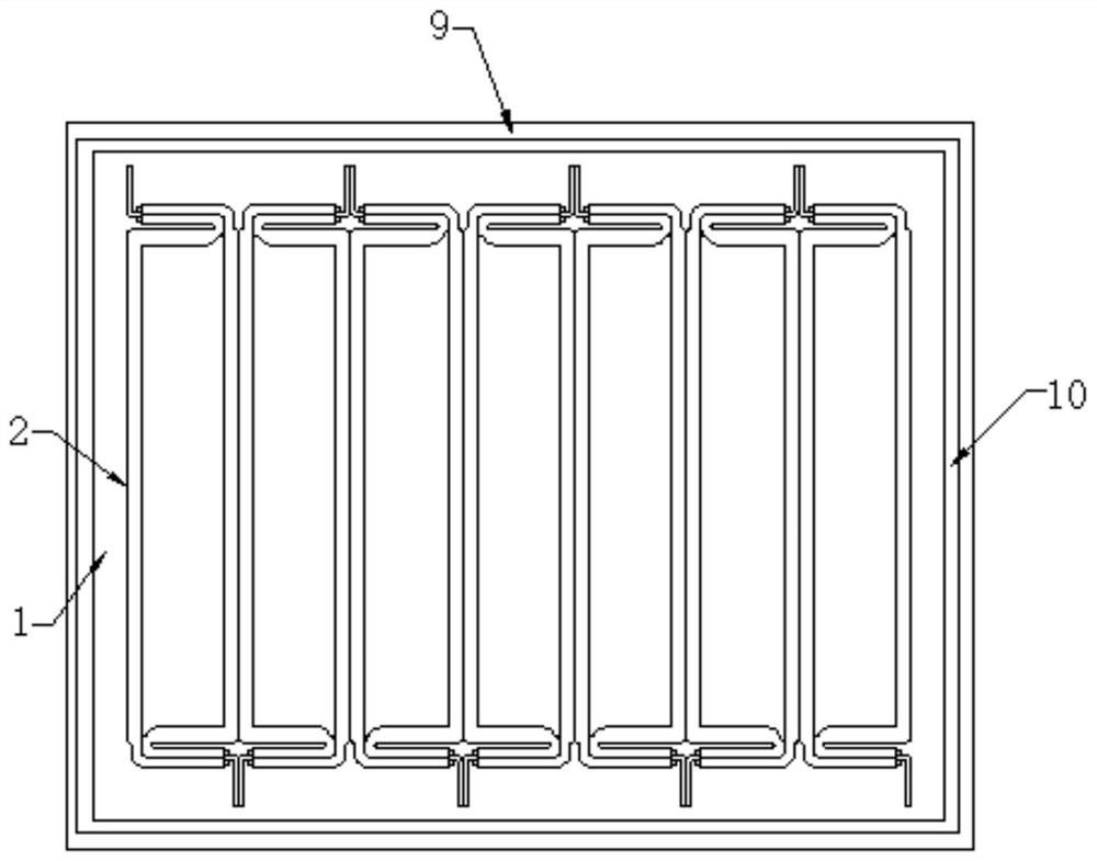 Soft package lithium ion battery module vertical placement structure