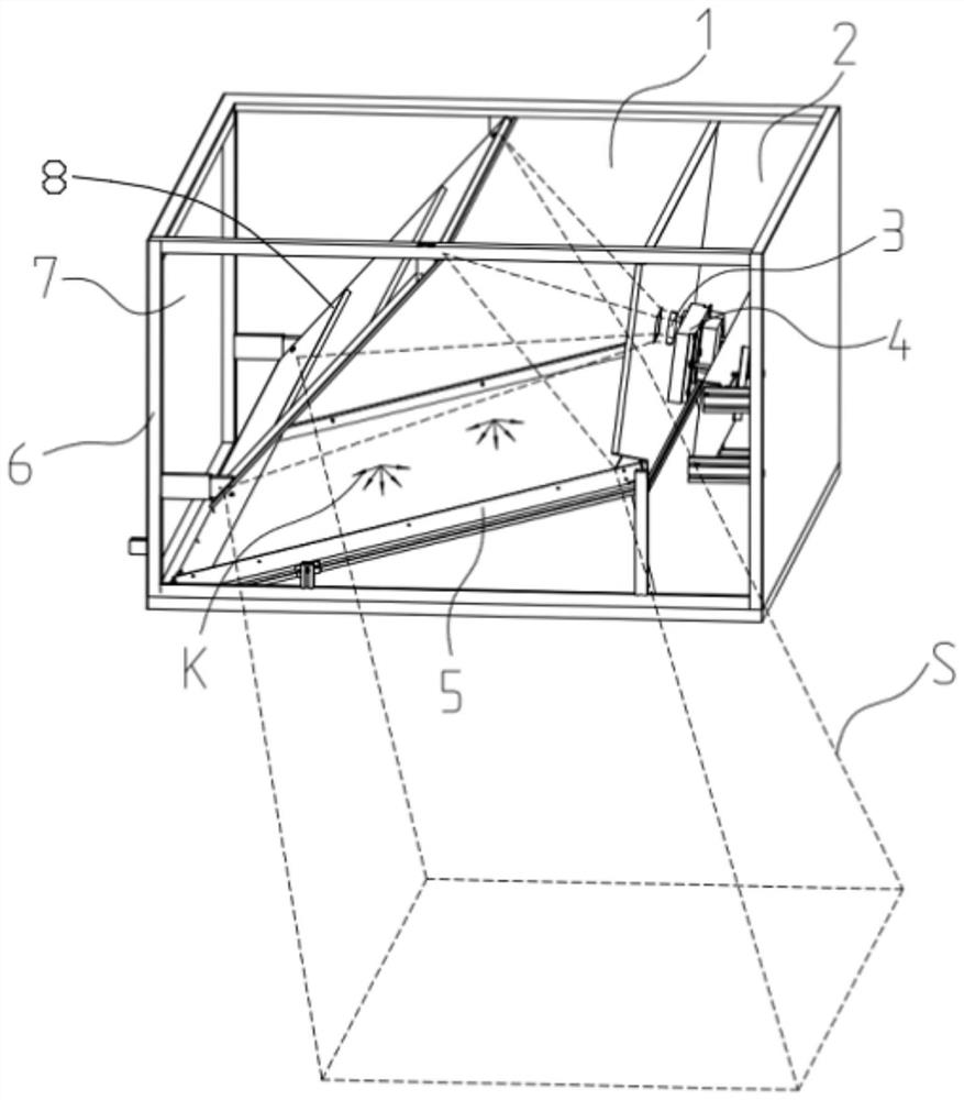 Device for simulating light-transmitting irradiation skylight environment for house roof