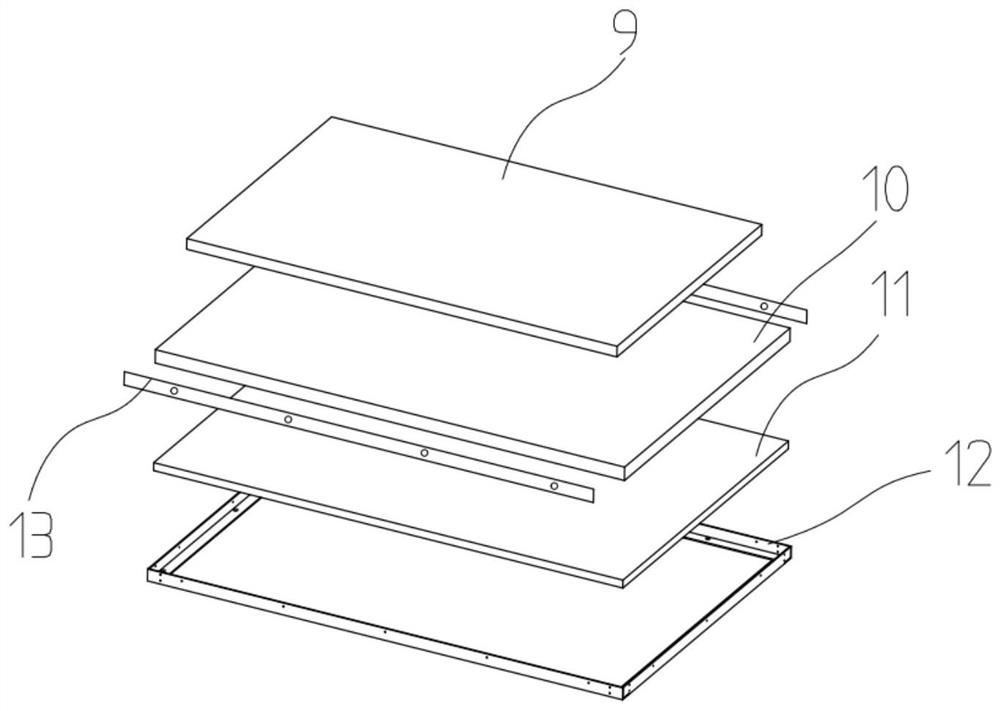 Device for simulating light-transmitting irradiation skylight environment for house roof