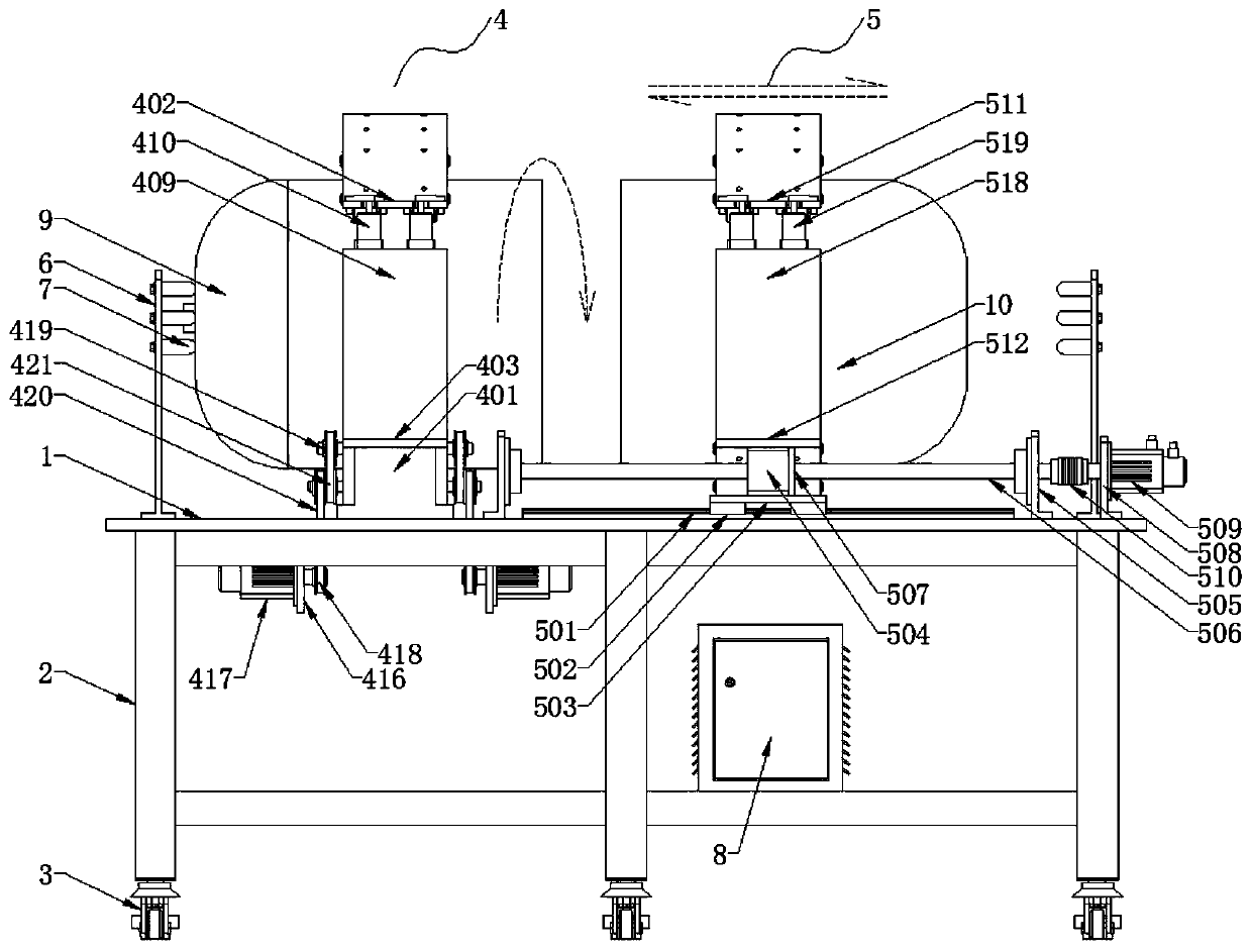 Clamping device for automatic welding of small tank body and use method thereof