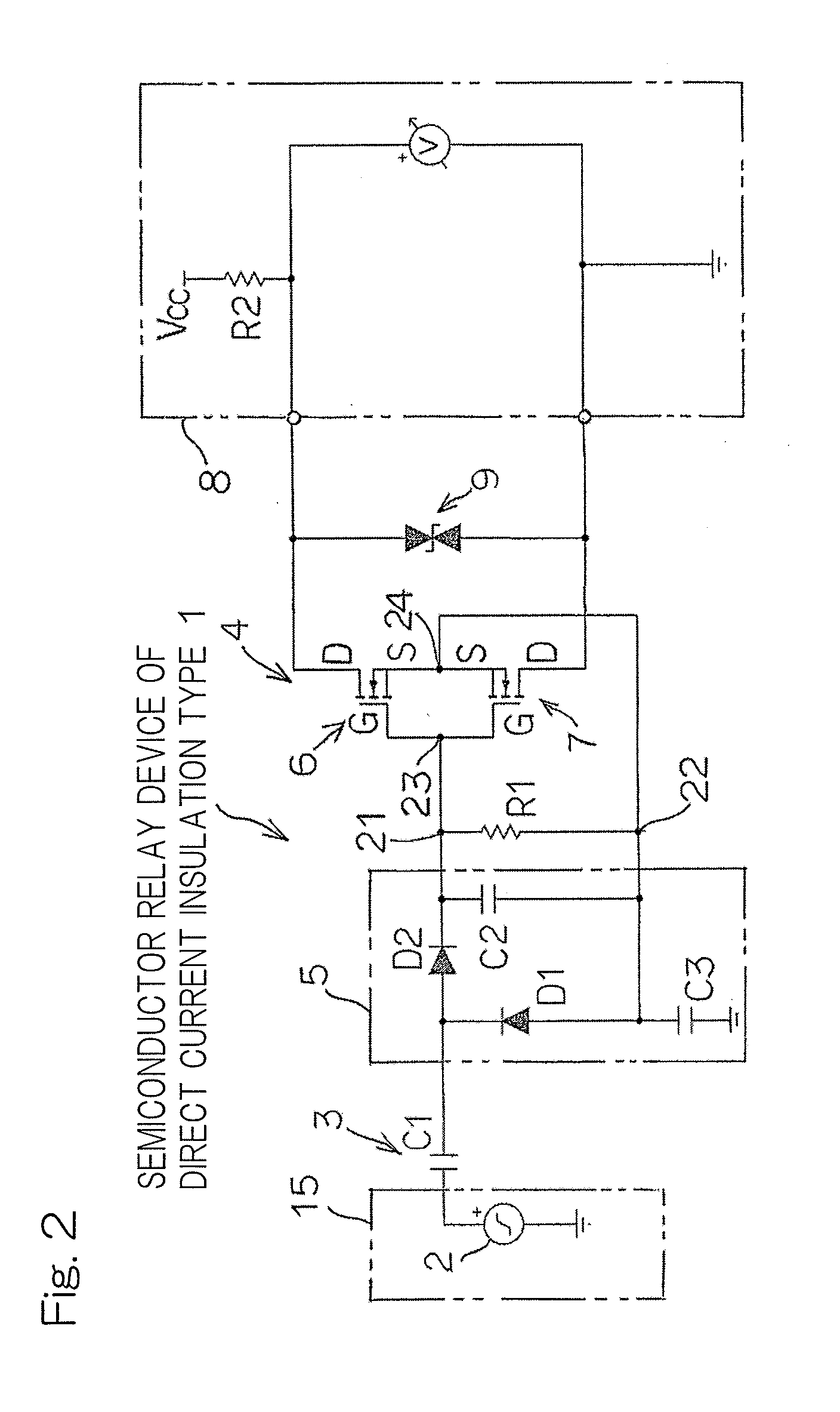 DC insulation semiconductor relay device