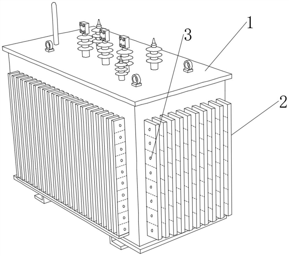 Outer-layer variable heat dissipation structure of transformer