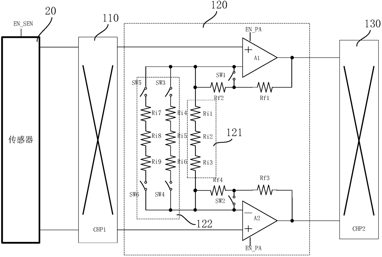 Front end circuit of accelerometer and processing method of acceleration signal
