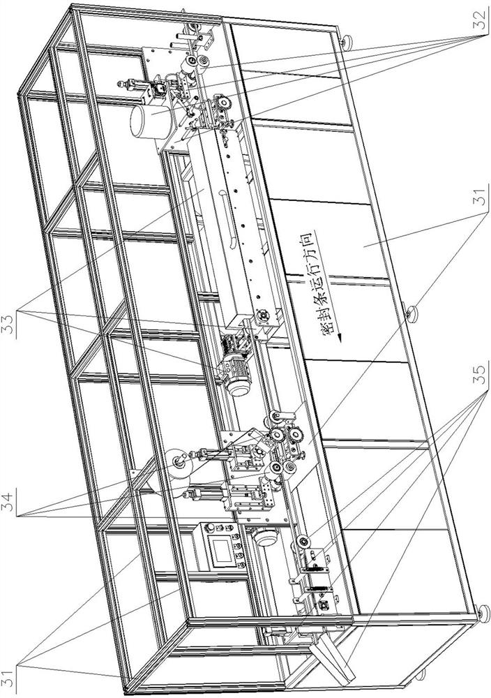 Pressure-sensitive pasting device for pressure-sensitive adhesive tape production line