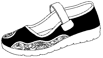 Manufacturing method of round-head flat-sole color-contrasting printed cloth shoe