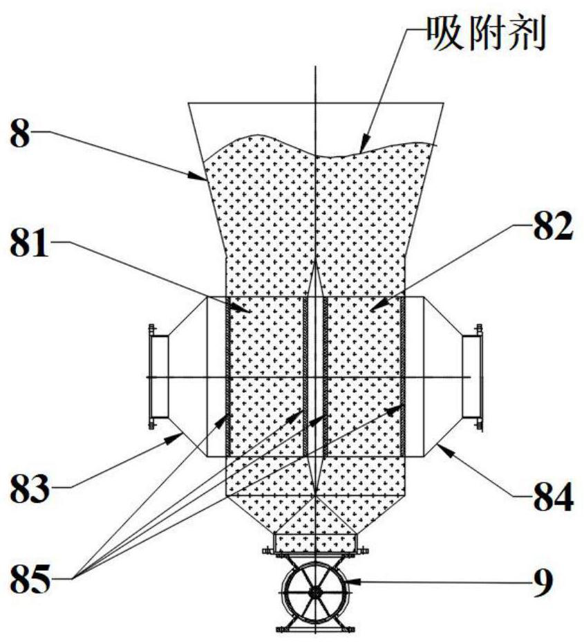 Bidirectionally-alternating gas purification device and method