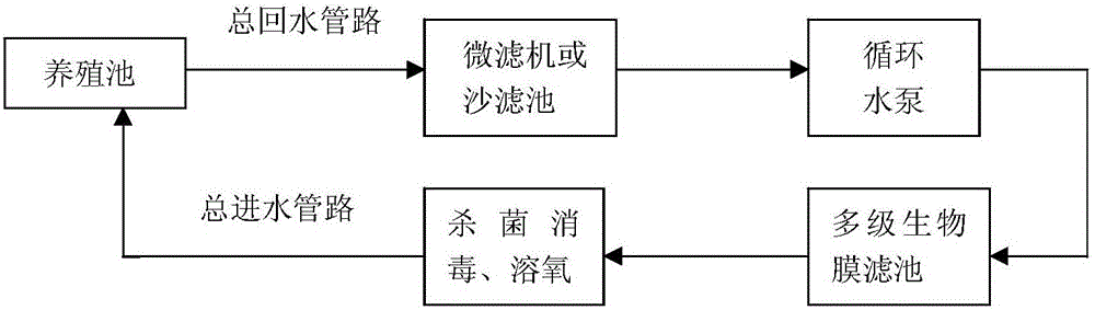 Dual-channel water processing method of factory-like circulating sea water system