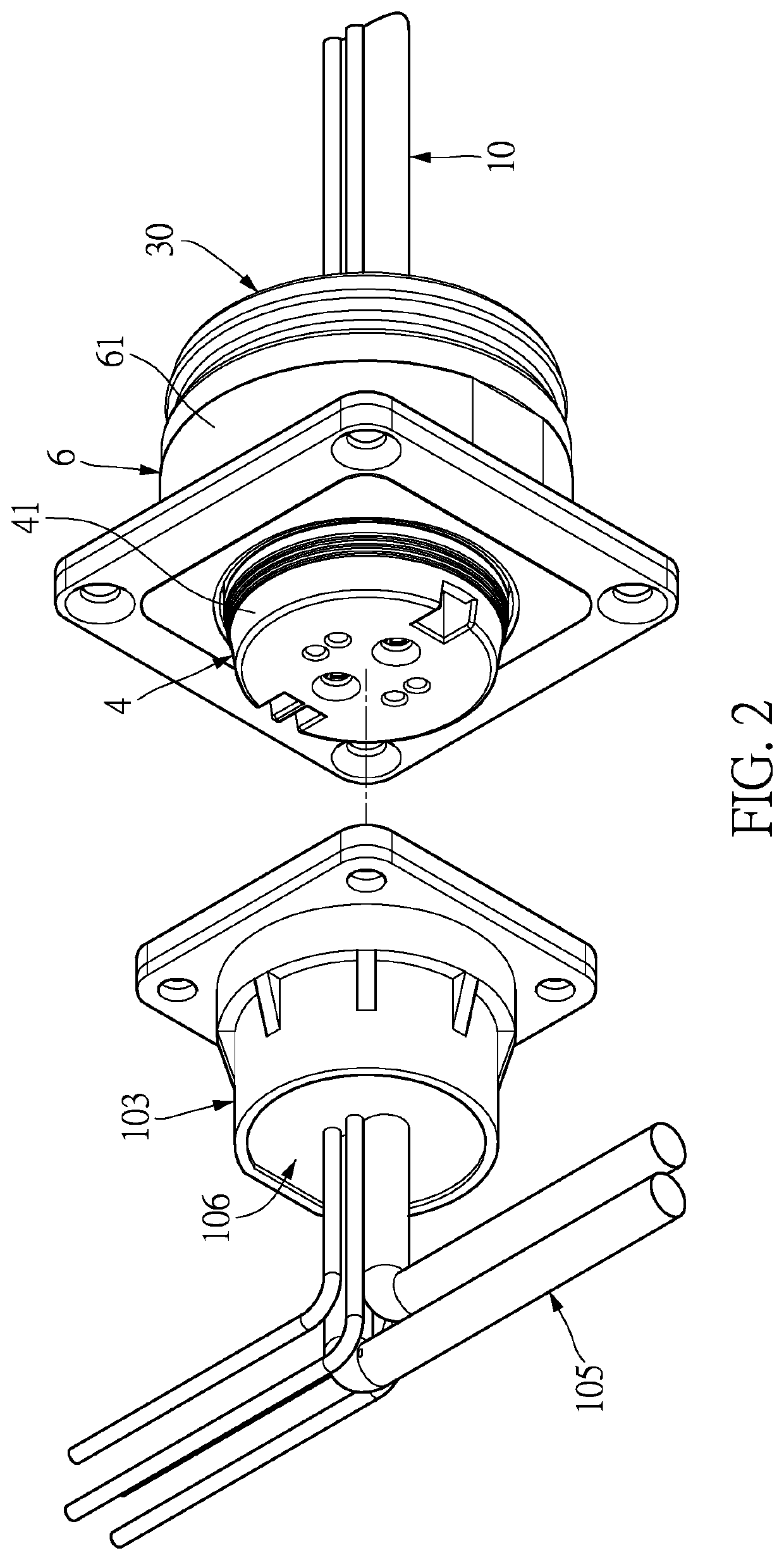 Connecting device and assembly of connecting device and mating device