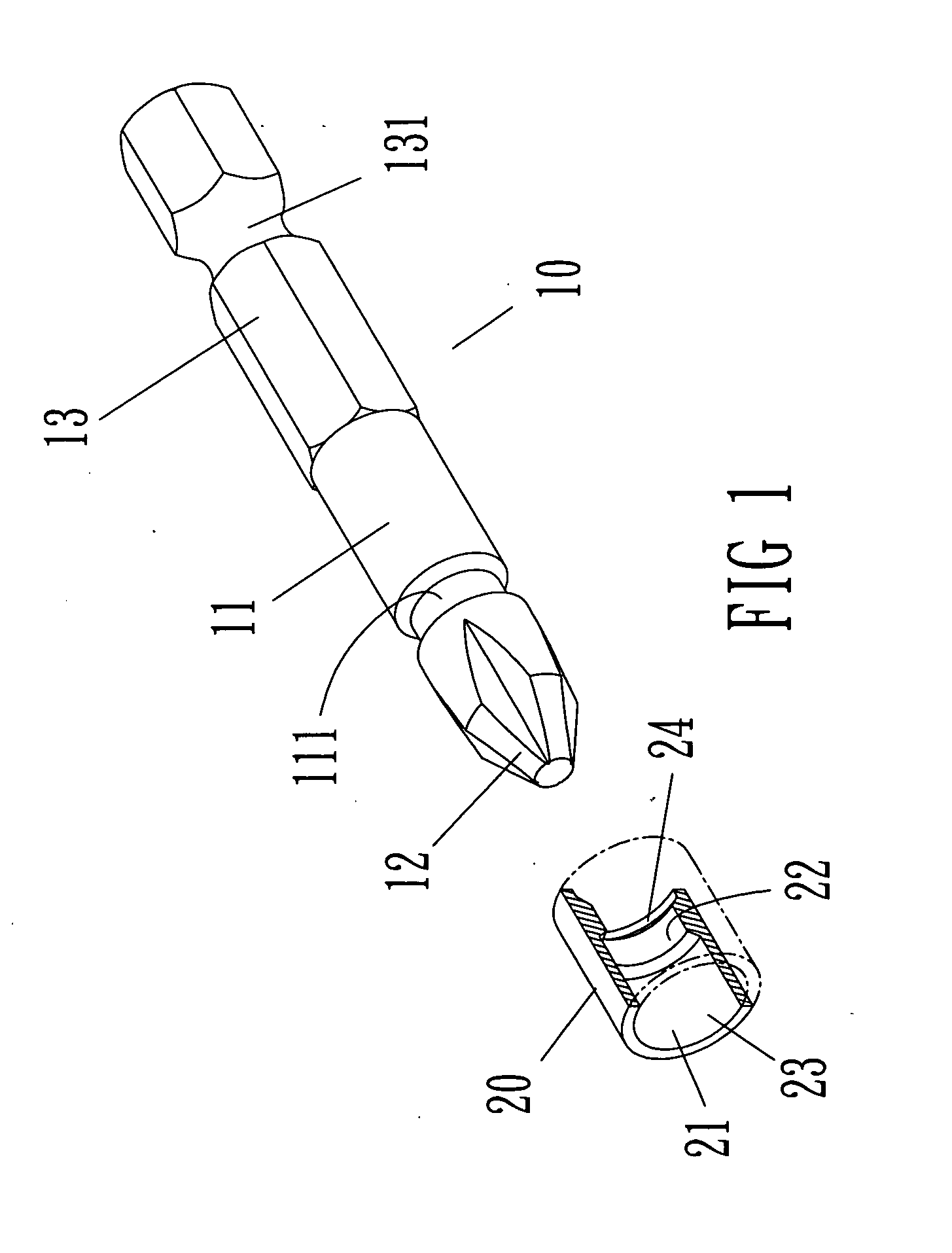Screwdriver bit structure having auxiliary positioning function