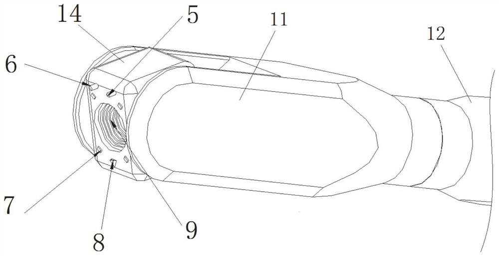 Device and method for visual detection of tools in shield soil cabin