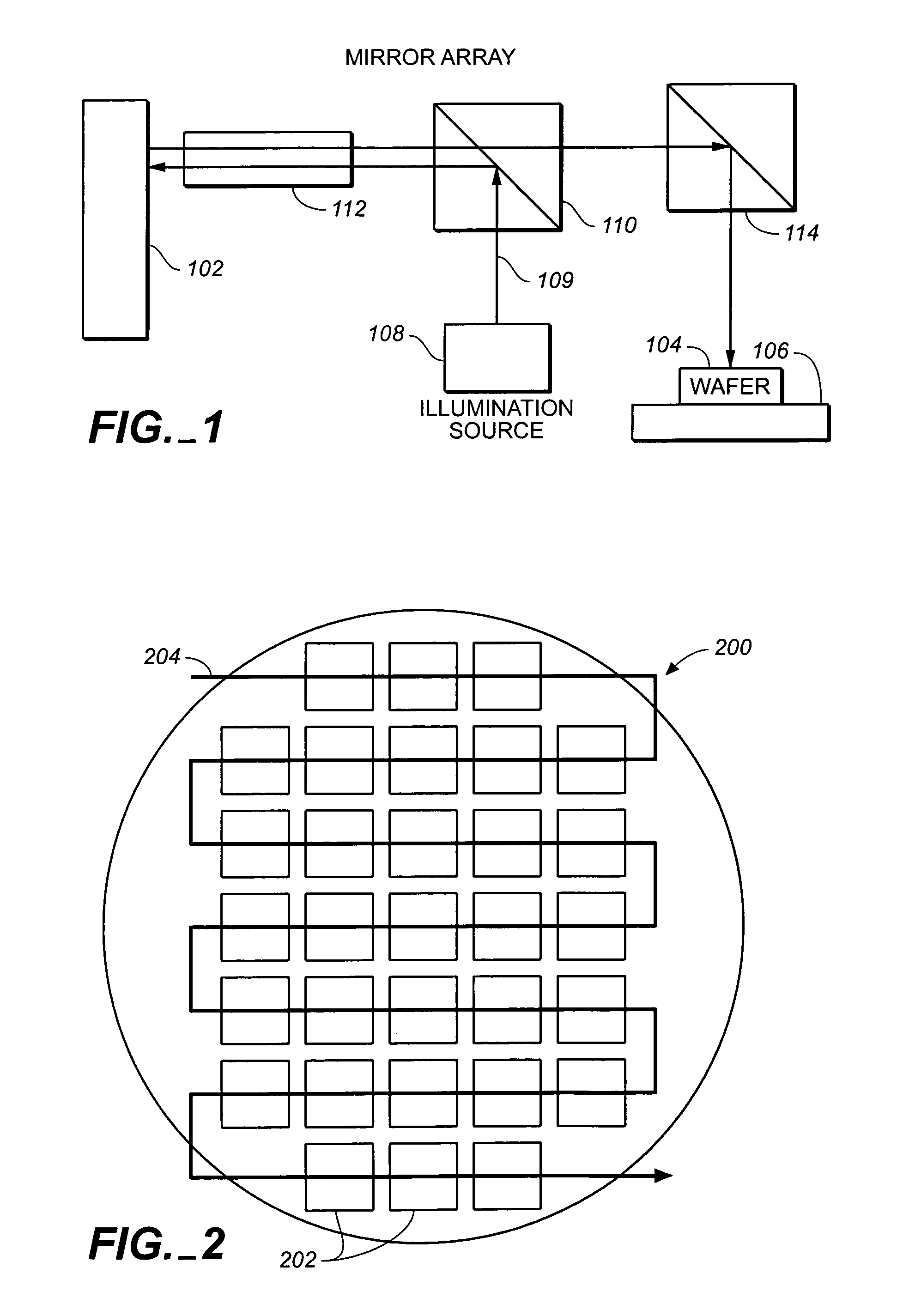 Optimized mirror design for optical direct write