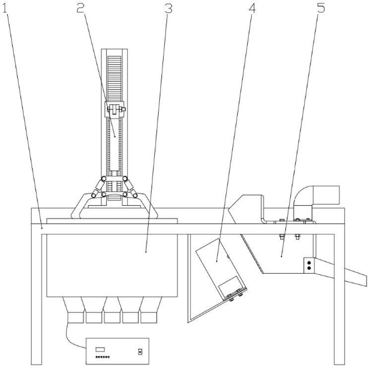 A device for removing garlic skins by ultrasonic wave arranged like spider webs