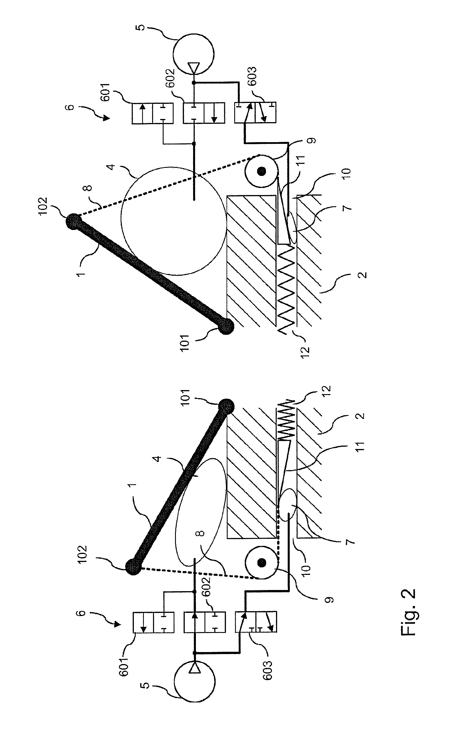 Device for pneumatically adjusting a seat in a transport means, in particular a motor vehicle