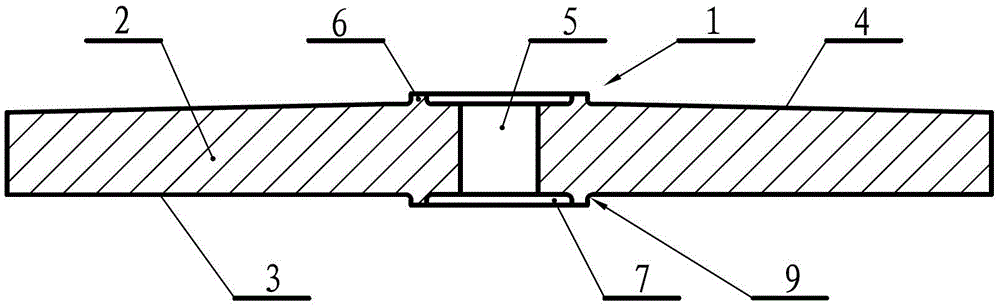 Large bottom plate of annular heating furnace using forged blank and manufacturing method thereof