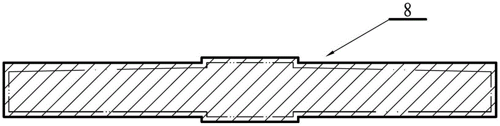 Large bottom plate of annular heating furnace using forged blank and manufacturing method thereof