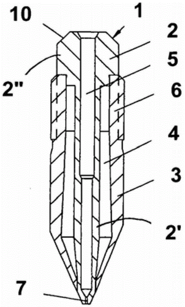 Spinneret for spinning yarn, spinning device for spinning yarn and method for spinning yarn