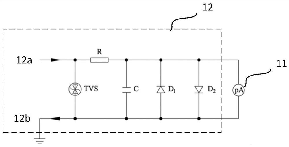 Device, system and method for measuring leakage current of high-voltage direct-current cable