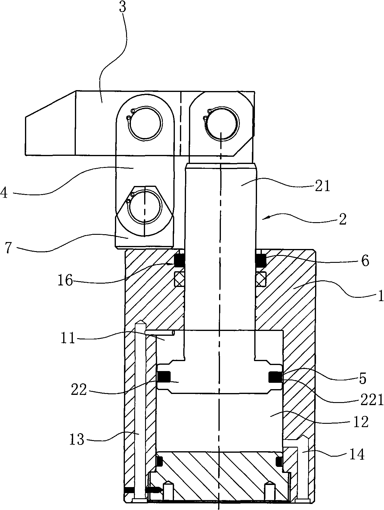 Lever cylinder for fixture
