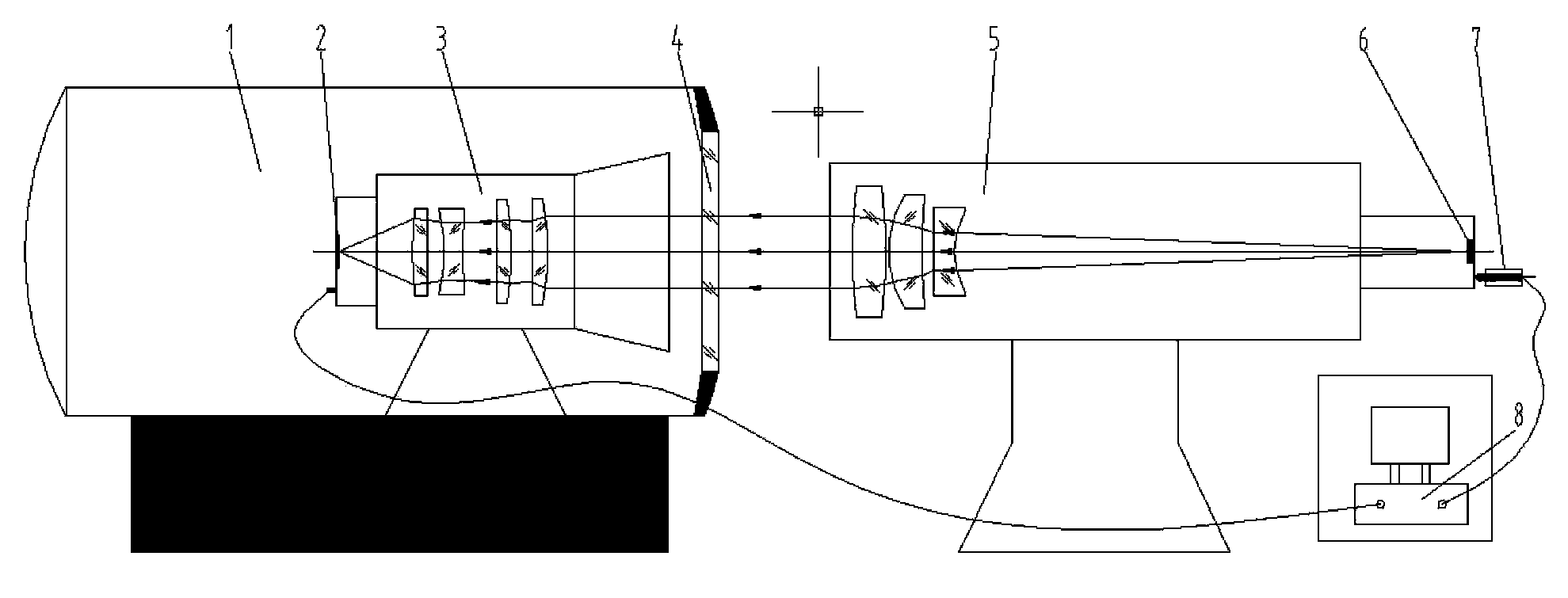 Method and device for presetting focal plane in vacuum for space camera