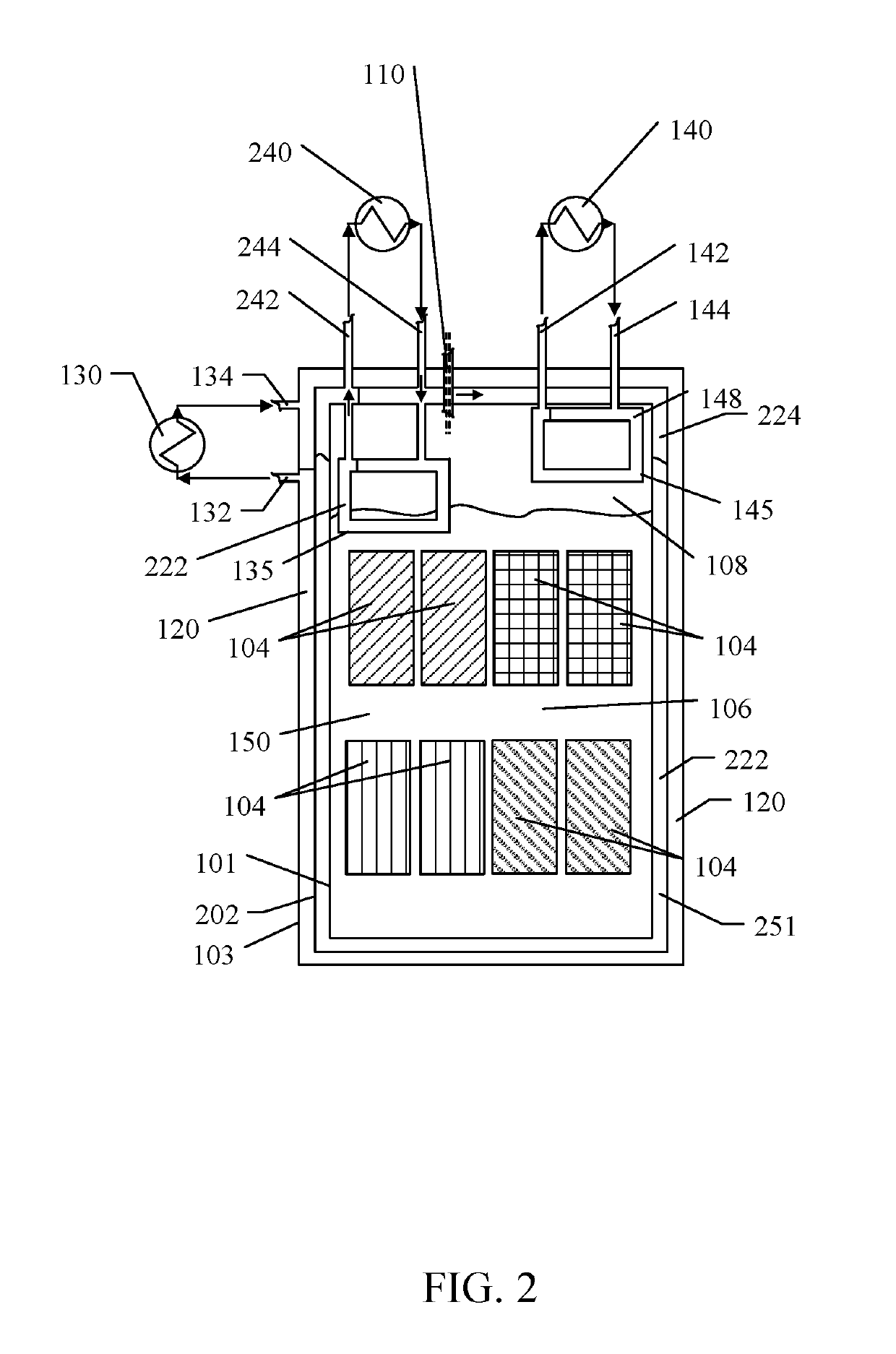 System and method for fluid cooling of electronic devices installed in an enclosure