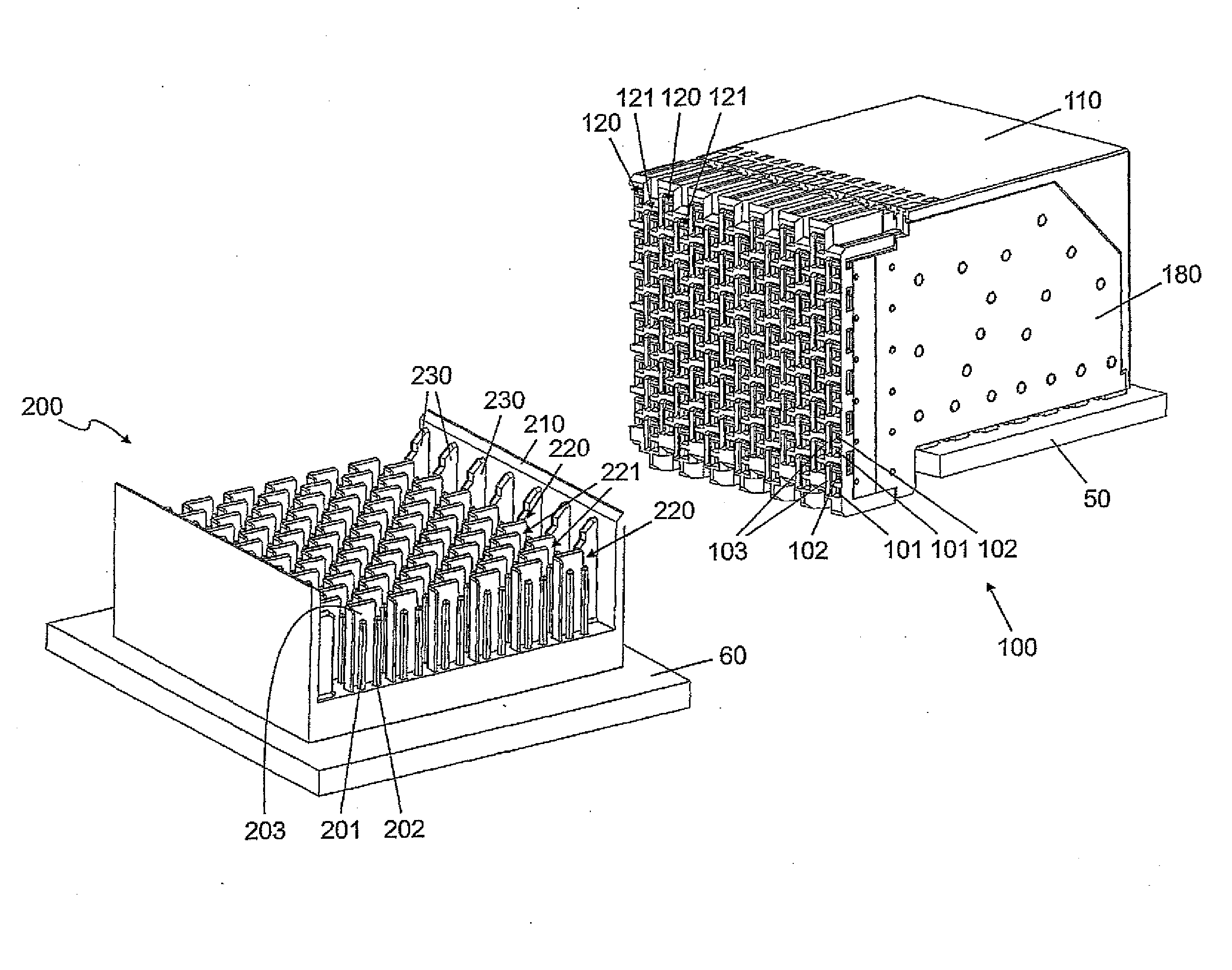 Plug-in connection having shielding