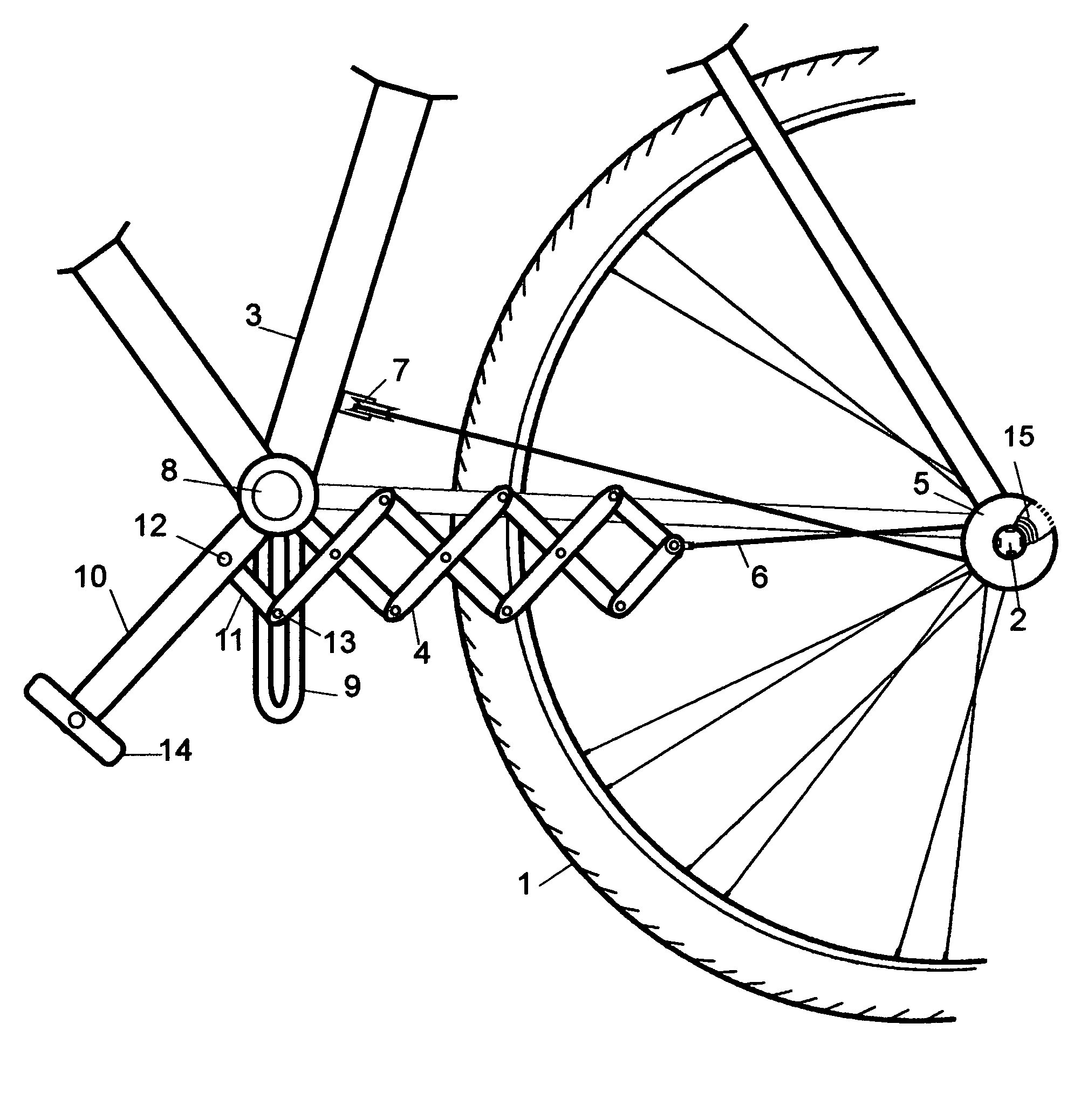 Power pedal for a bicycle
