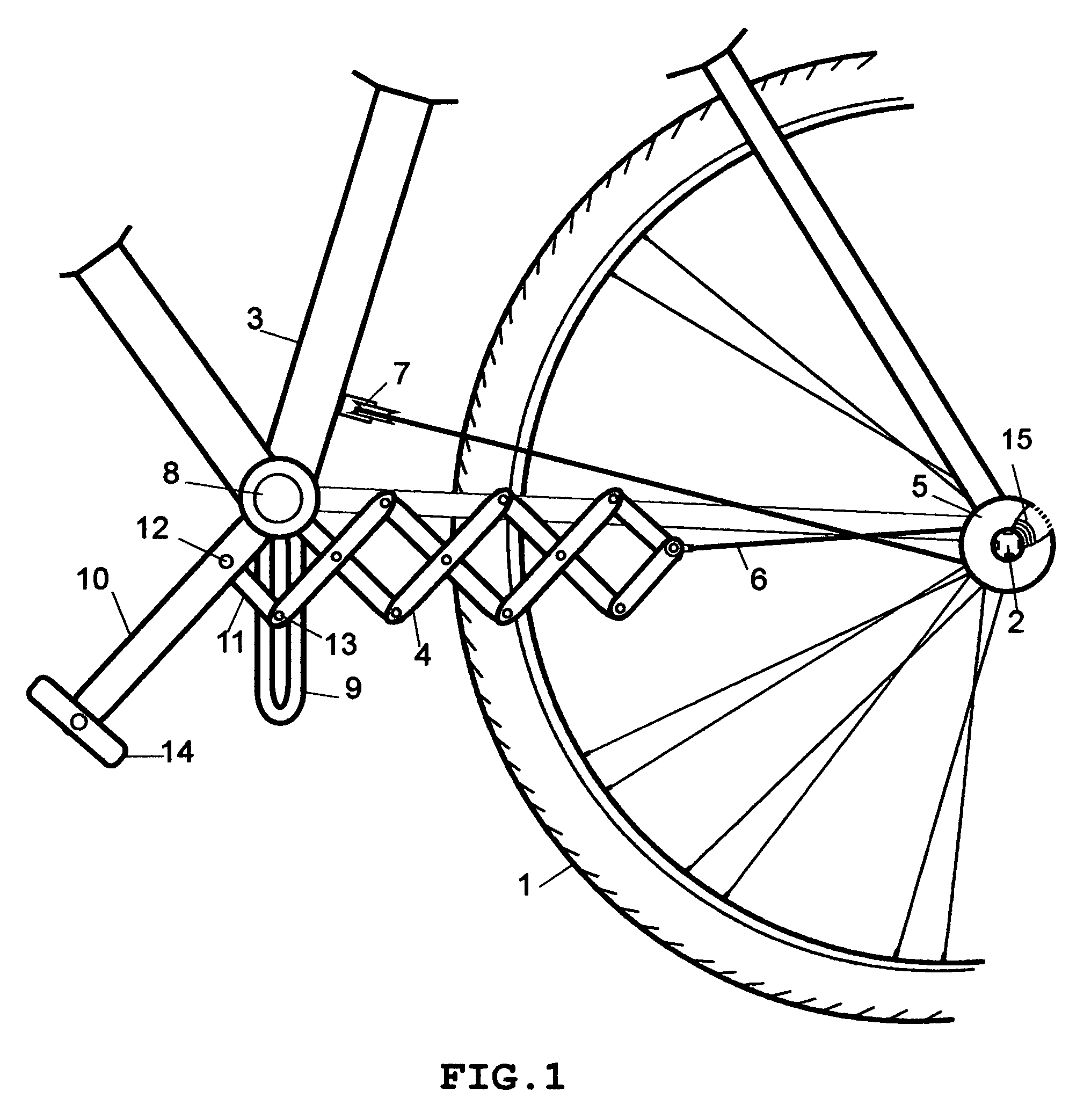 Power pedal for a bicycle