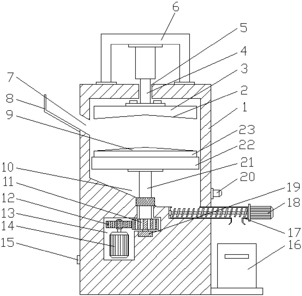 Crushing and grinding device for steelmaking slag