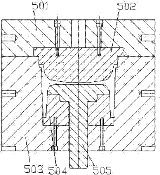 Chambering-forging forming method for aluminum alloy hub with complex structure and die thereof