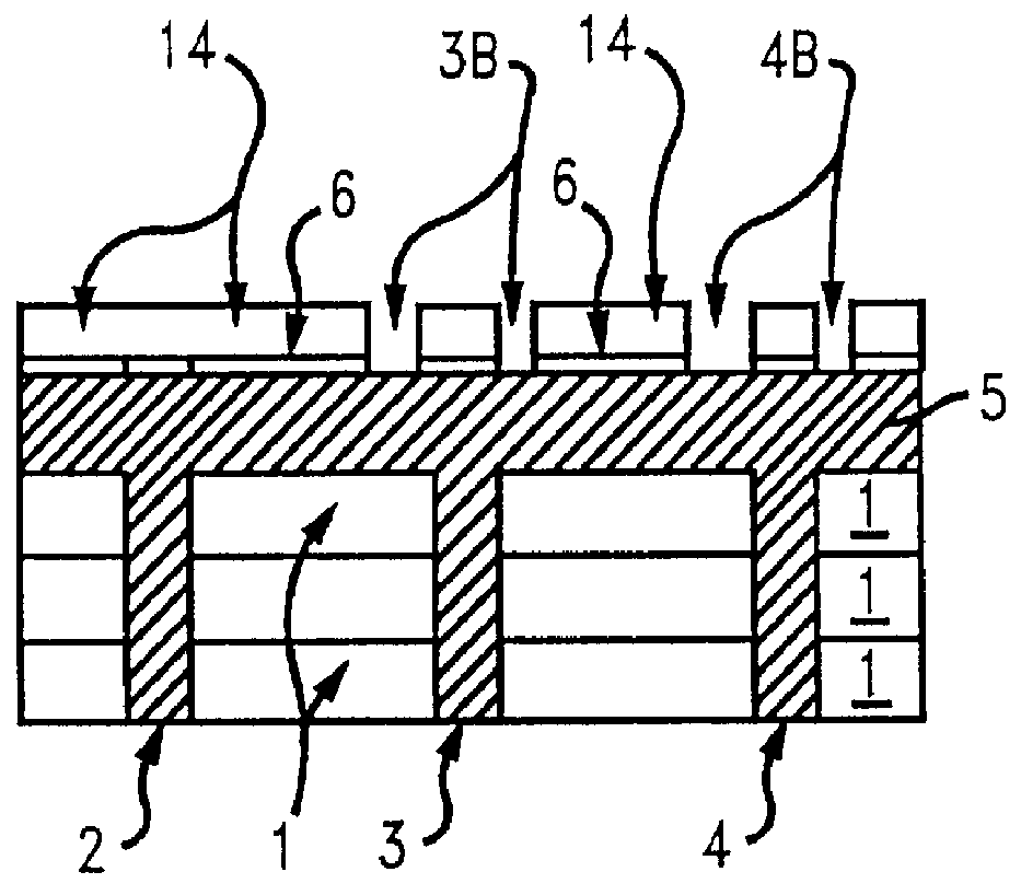 Structure for a thin film multilayer capacitor