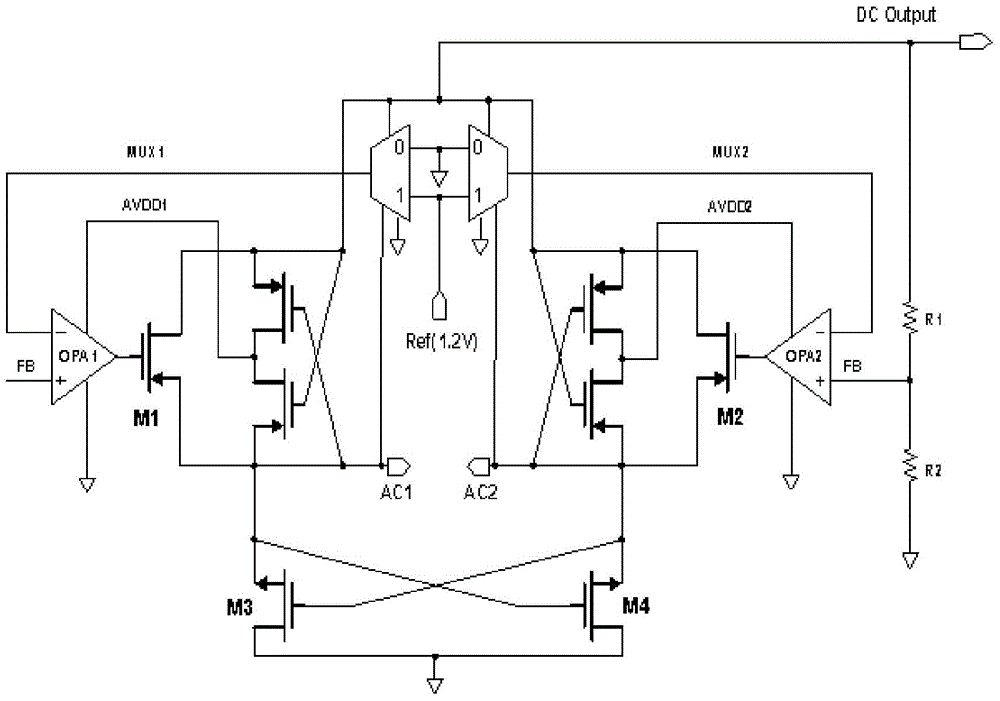 A High Efficiency Fully Integrated ac‑dc Converter