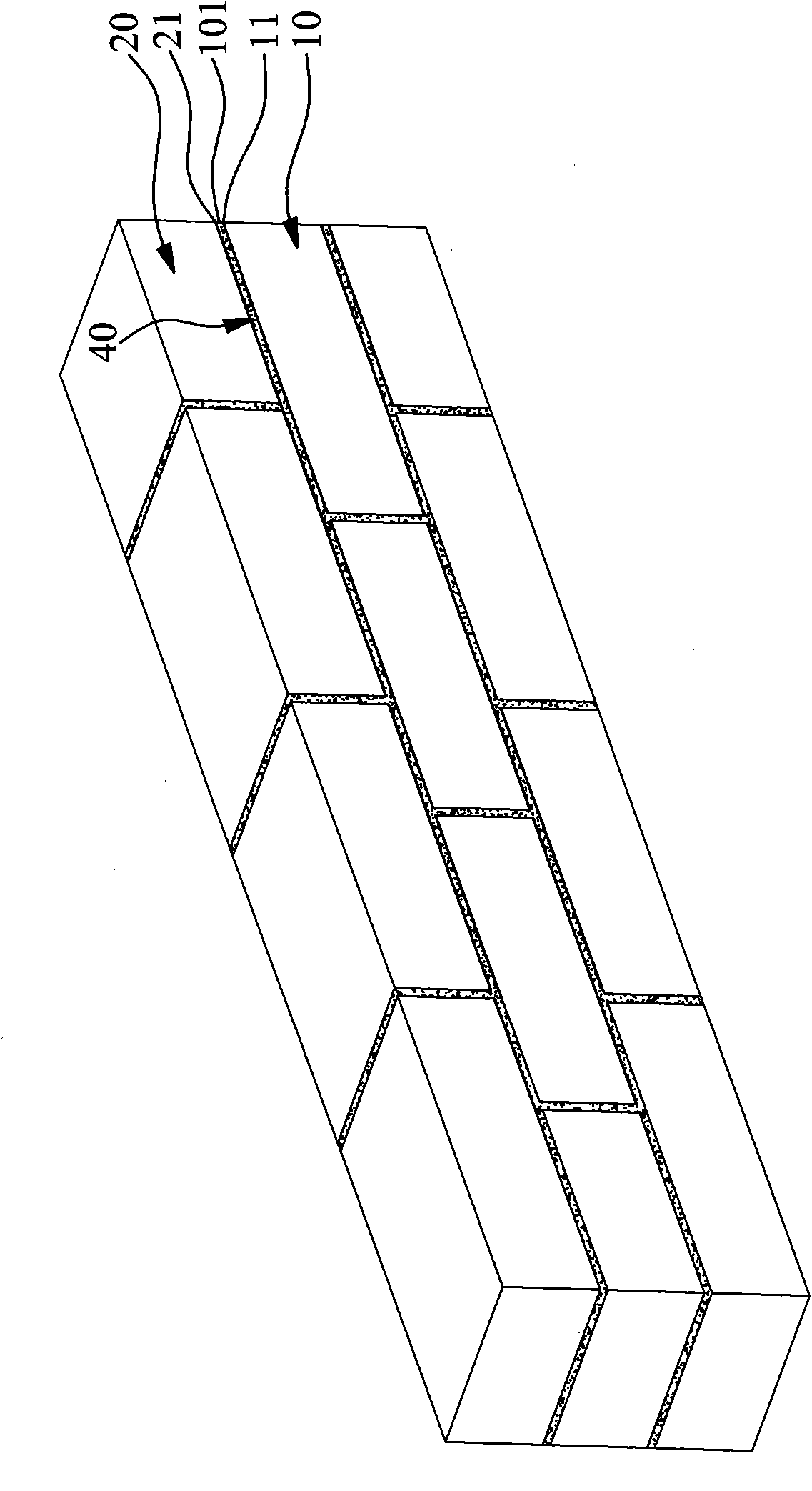 Structure of stone wall constructed by strip stone cut by machine and method thereof