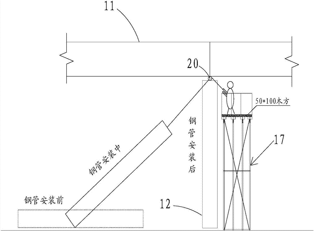 Underpinning construction method of foundation pit supporting and shoring stand column piles