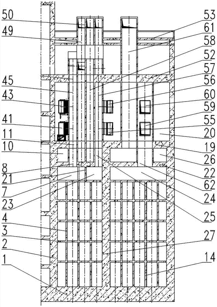 A waste heat exhaust ventilation system for dry storage of spent fuel in nuclear power plants
