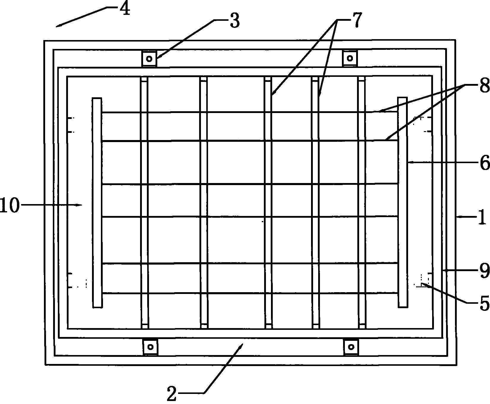 Deforming grid device for ceramic brick production