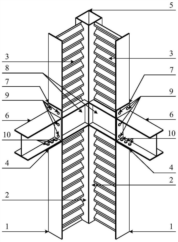 L-shaped special-shaped column and beam fabricated connecting joint