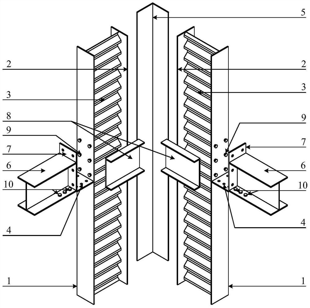 L-shaped special-shaped column and beam fabricated connecting joint