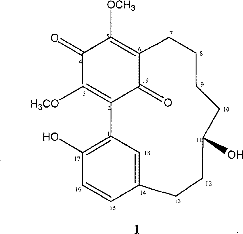 New type natural active compound for anti tumor, preparation method, and application