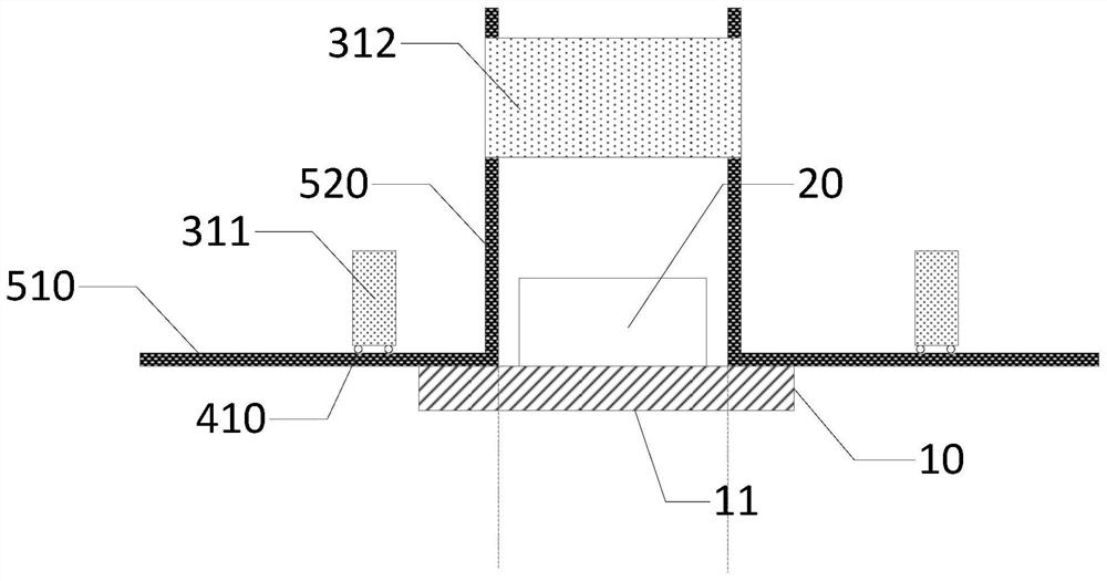 A baking structure for a display substrate