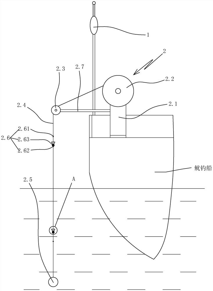 Trapping type squid fishing boat