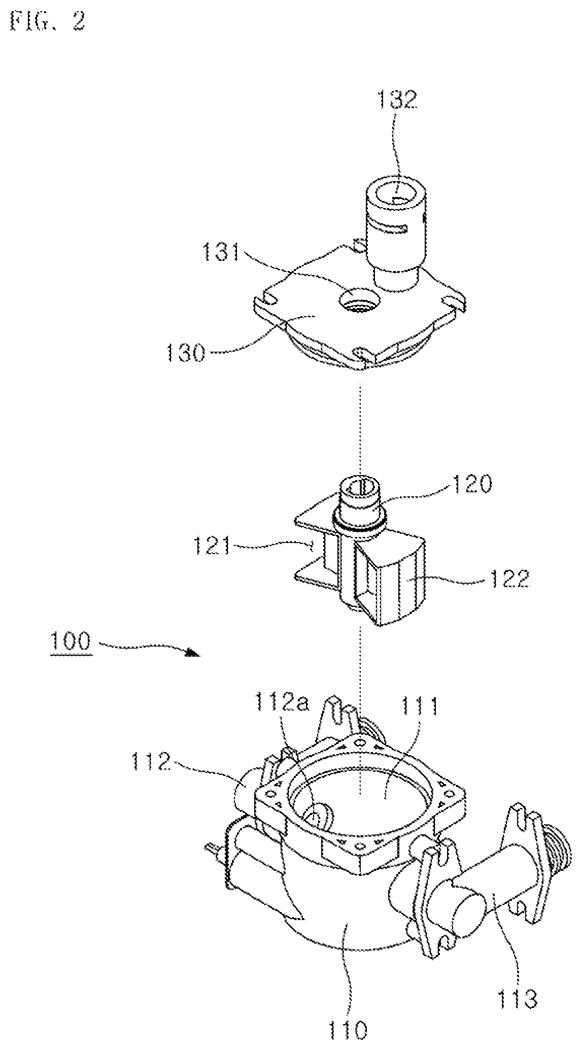 Water ionizer including stacked electrolyzer and flow switching device, with inlet being separate from outlet