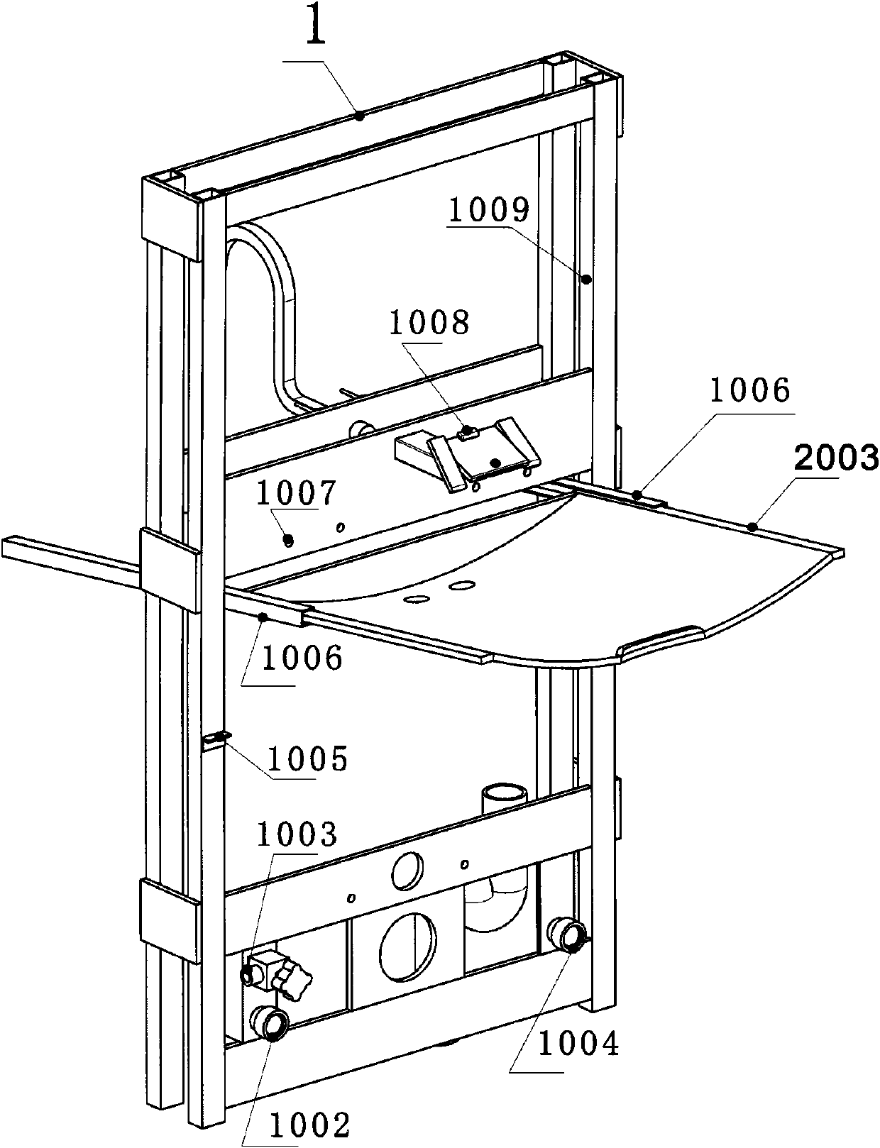 Household water collection system and device as well as application method