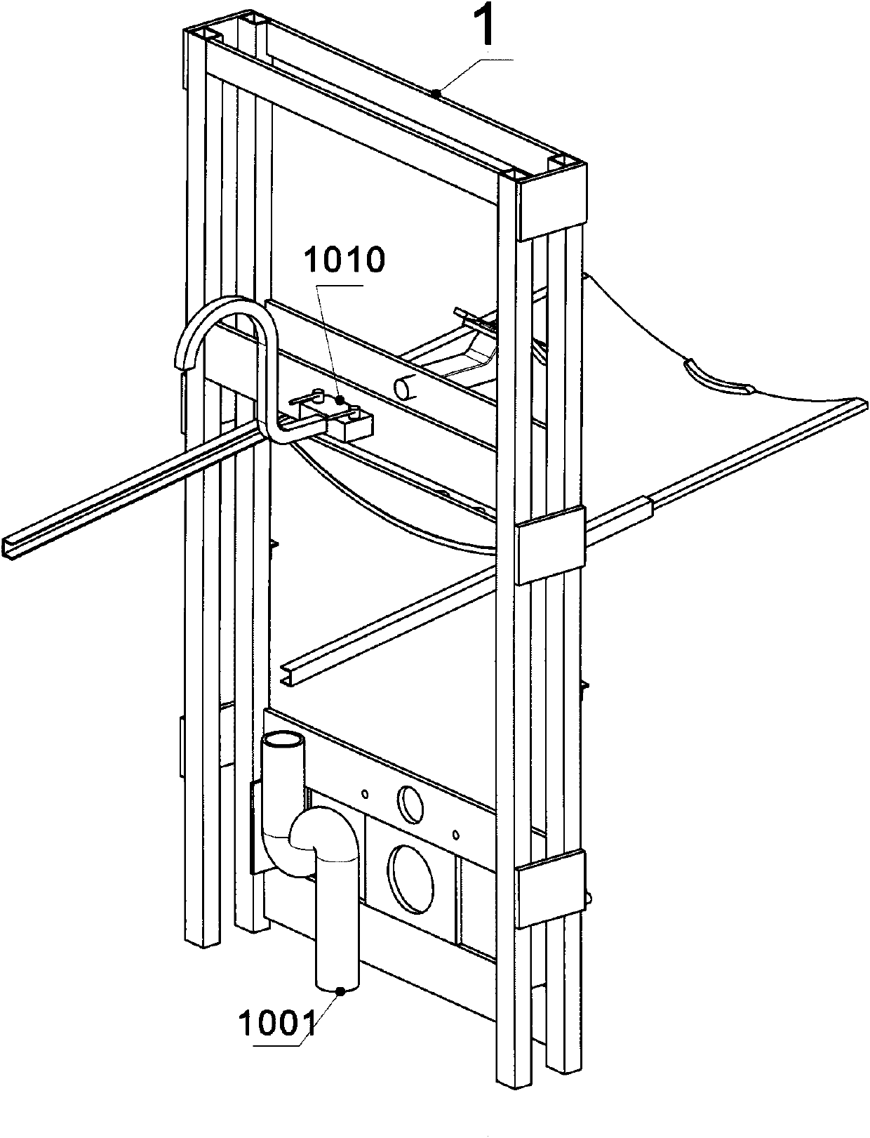 Household water collection system and device as well as application method