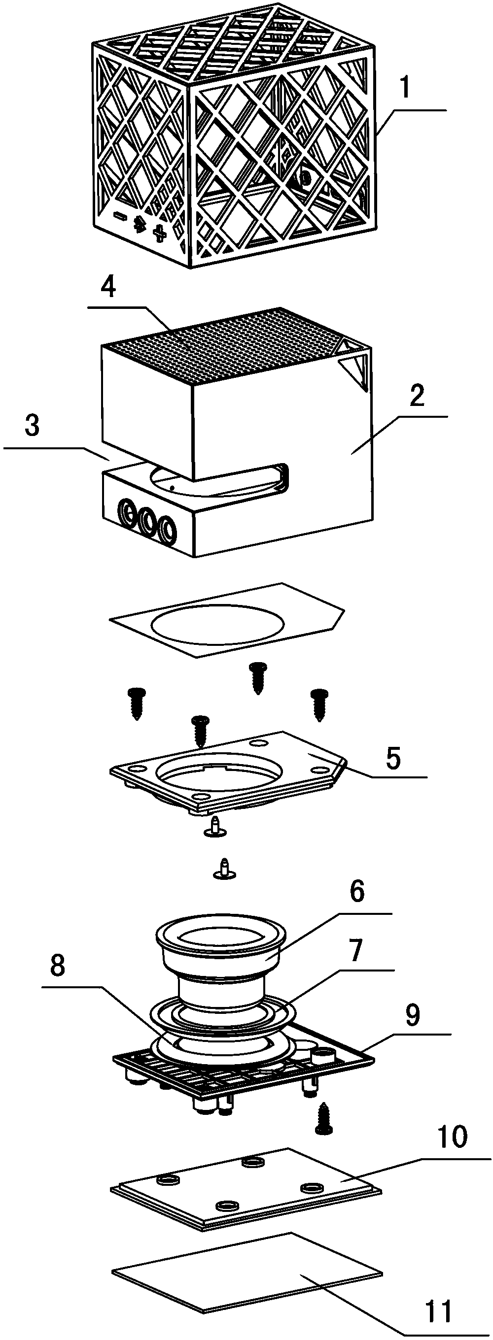 Double-vibrating-diaphragm loudspeaker box